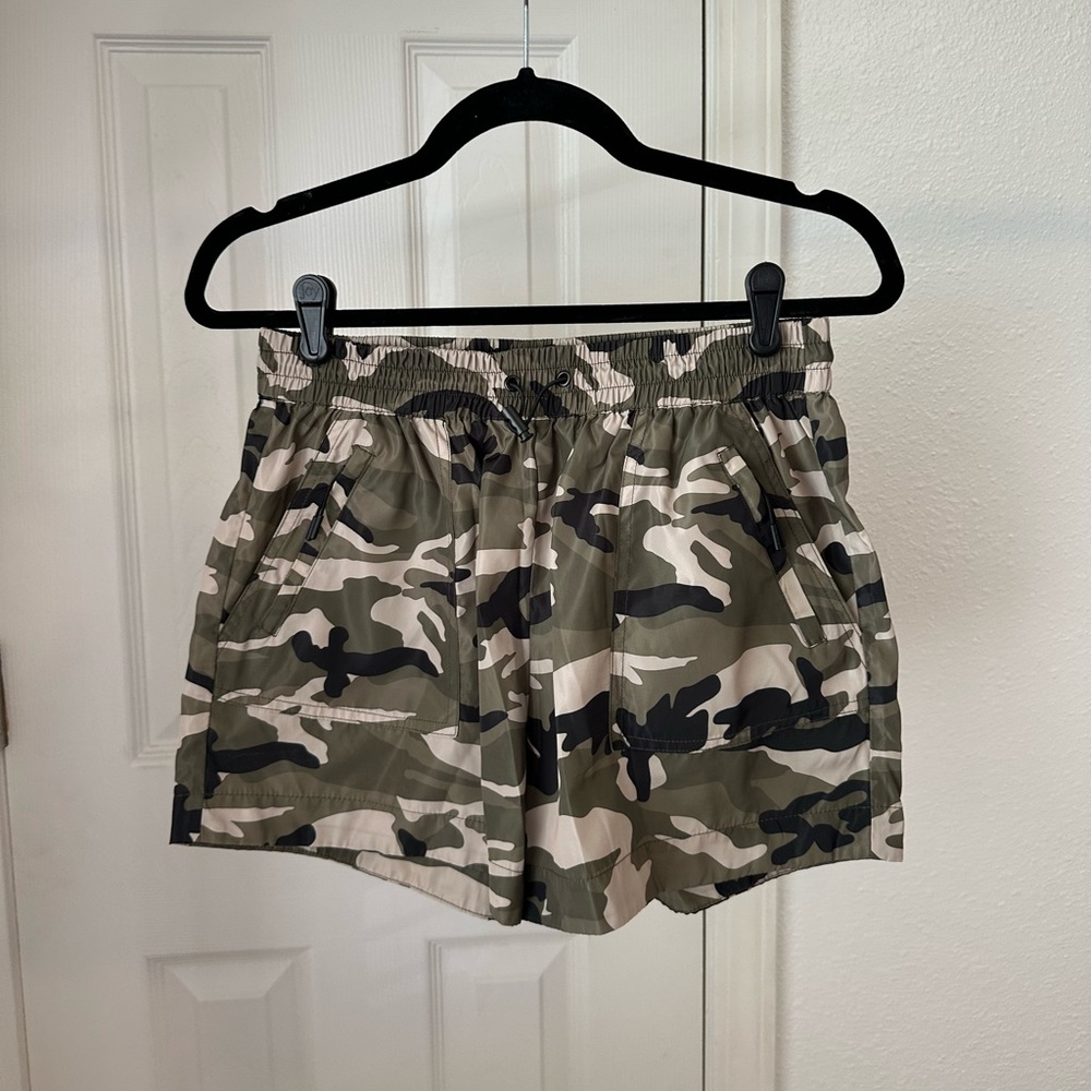 Camo shorts, slicks material